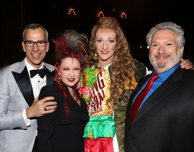 Jerry Mitchell, Cyndi Lauper, Charlie Sutton & Harvey Fierstein Photo