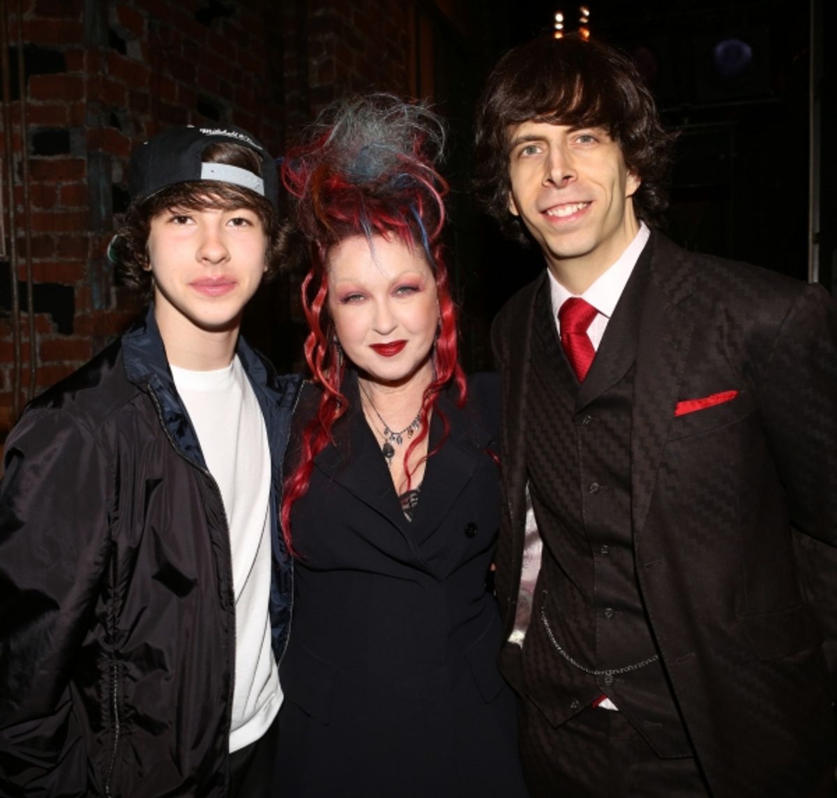 Cyndi Lauper with son Declyn Wallace Thornton and husband David Thornton at 