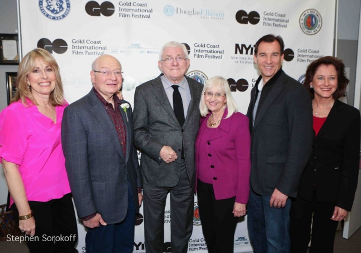 Regina Gil, Former Congressman Gary Ackerman, Phil Donahue, Nassua County Legislator Judi Bosworth, Former Nassaue County Executive Tom Suozzi, Mayor of Great Neck Plaza Jean Celender at 