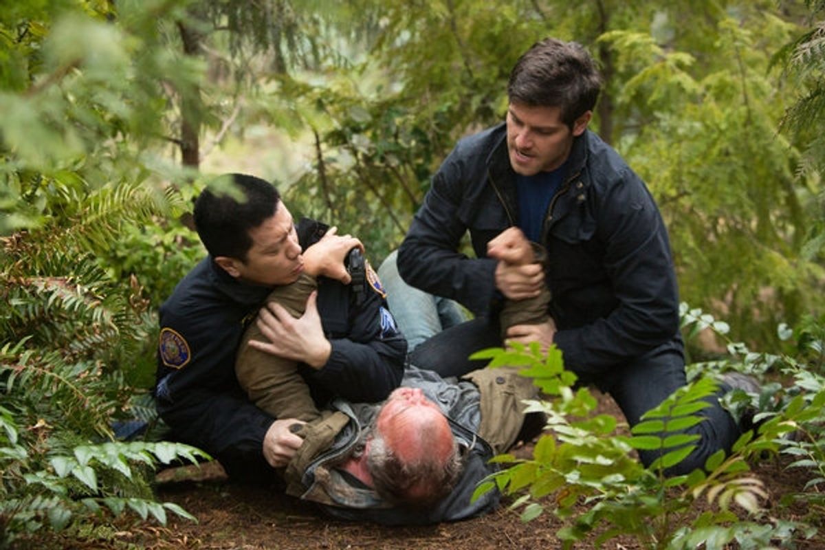 Reggie Lee, David Giuntoli at 