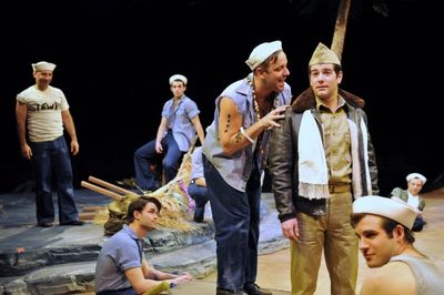 Stef Tovar as Luther Billis and Ben Jacoby as Lt. Joe Cable Photo
