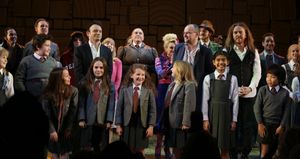 Matthew Warchus, Dennis Kelly, Tim Minchin &amp; Cast Photo