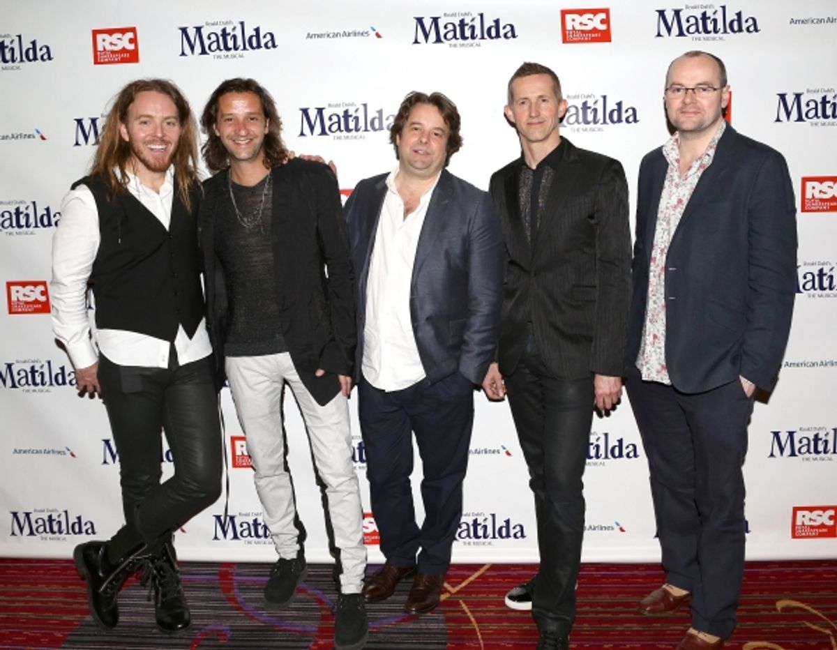 Tim Minchin, Rob Howell, Chris Nightingale, Hugh Vanstone & Dennis Kelly at 