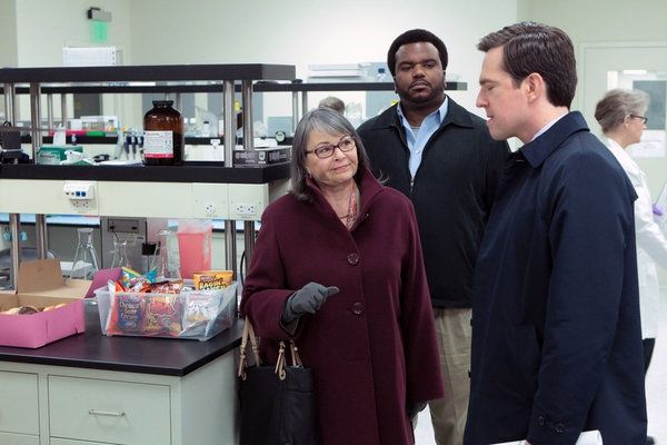 Roseanne Barr, Craig Robinson, Ed Helms Photo