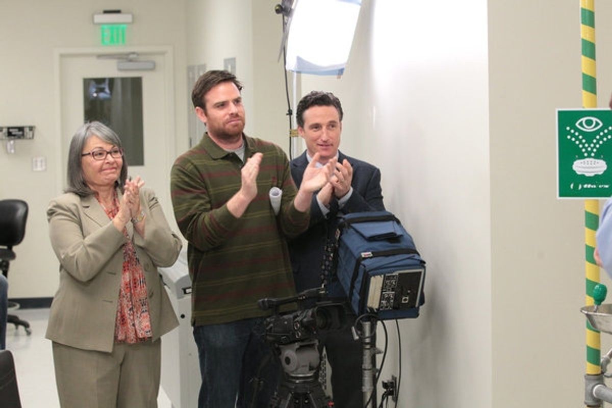 Roseanne Barr, John Phillips, Peter A. Hulne at 