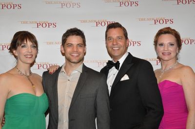 Julia Murney, Jeremy Jordan, Steven Reineke and Jennifer Laura Thompson Photo