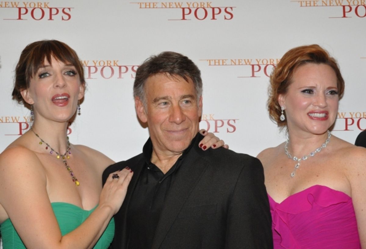 Julia Murney, Stephen Schwartz and Jennifer Laura Thompson at 