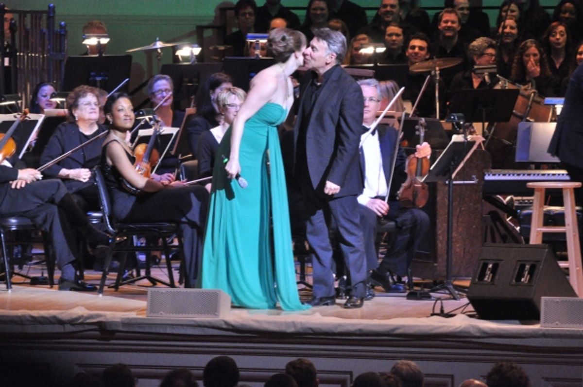 Julia Murney and Stephen Schwartz at 