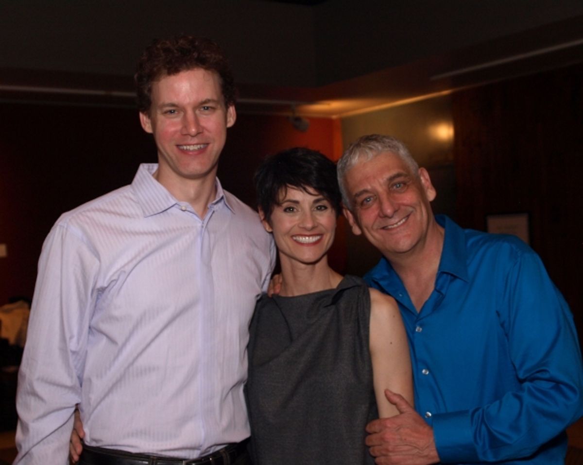 Kevin Earley and Beth Malone with Director Glenn Casale at 