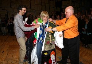 Charlie Sutton (Recipient for 'Kinky Boots' ), Nadine Isenegger with David Westphal Photo