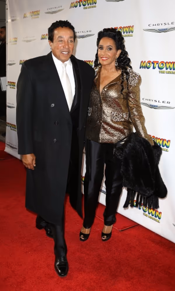 Smokey Robinson and wife Frances Gladney Photo