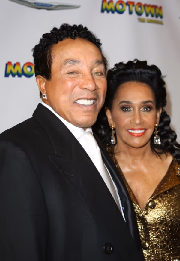 Smokey Robinson and wife Frances Gladney Photo