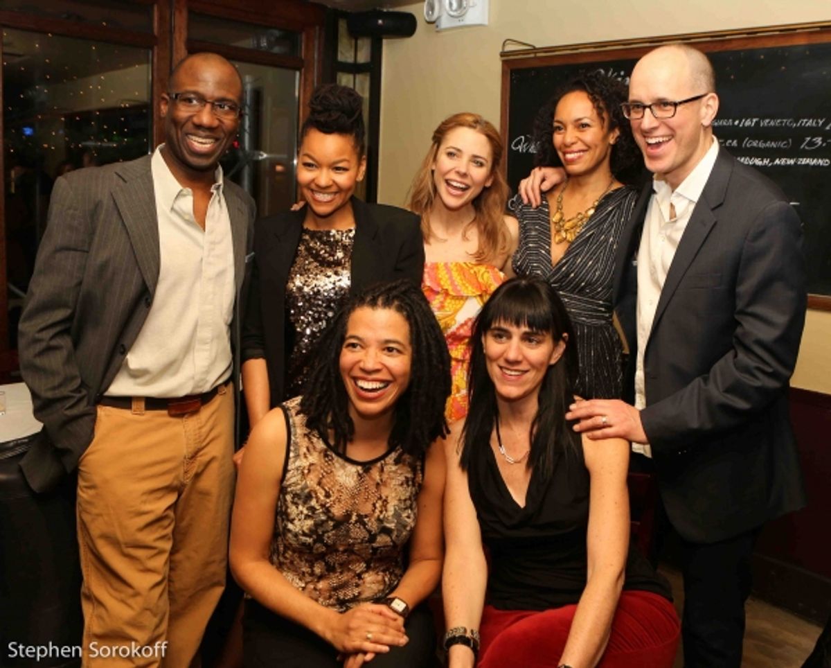 Russel G. Jones, Crystal Dickinson, Kerry Butler, Elisa Davis, Kelly AuCoin, Tanya Barfield, Leigh Silverman at 