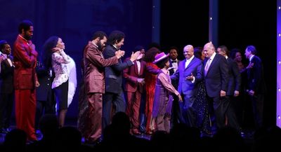 Valisia LeKae, Brandon Victor Dixon, Raymond Luke Jr., Berry Gordy, Doug Morris and C Photo