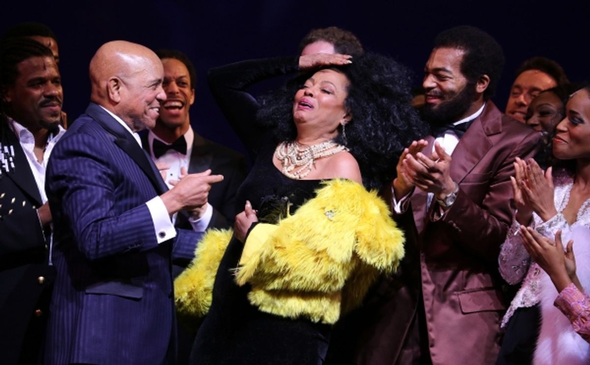 Bryan Terrell Clark, Ryan Shaw, Berry Gordy, Diana Ross, Brandon Victor Dixon, Valisia LeKae and Cast at 