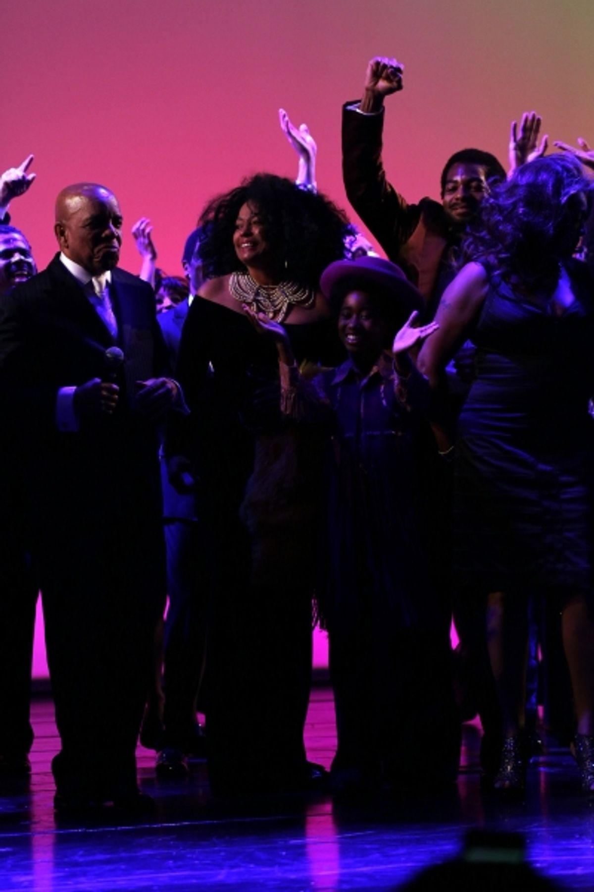 Berry Gordy, Diana Ross, Raymond Luke Jr. and Brandon Victor Dixon at 