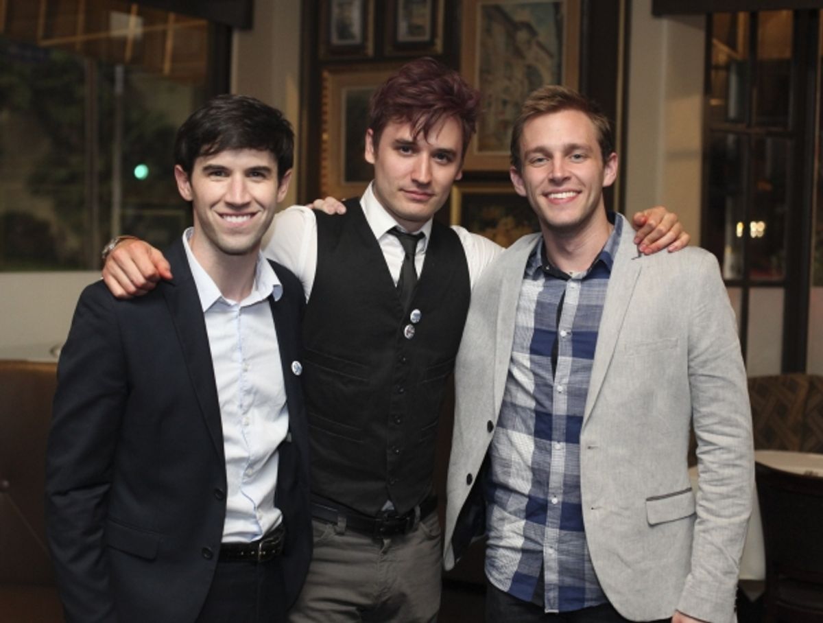 Cast members Wyatt Fenner, Seth Numrich and Brett Donaldson at 
