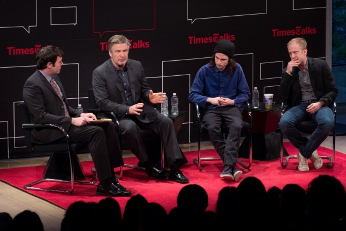 Patrick Healy, Alec Baldwin, Tom Sturridge, Ben Foster at 