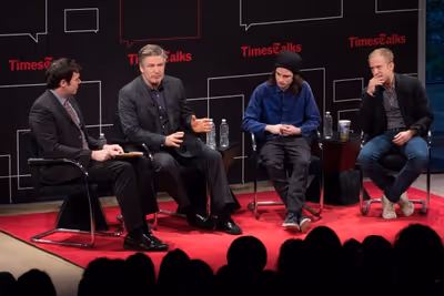 Patrick Healy, Alec Baldwin, Tom Sturridge, Ben Foster Photo