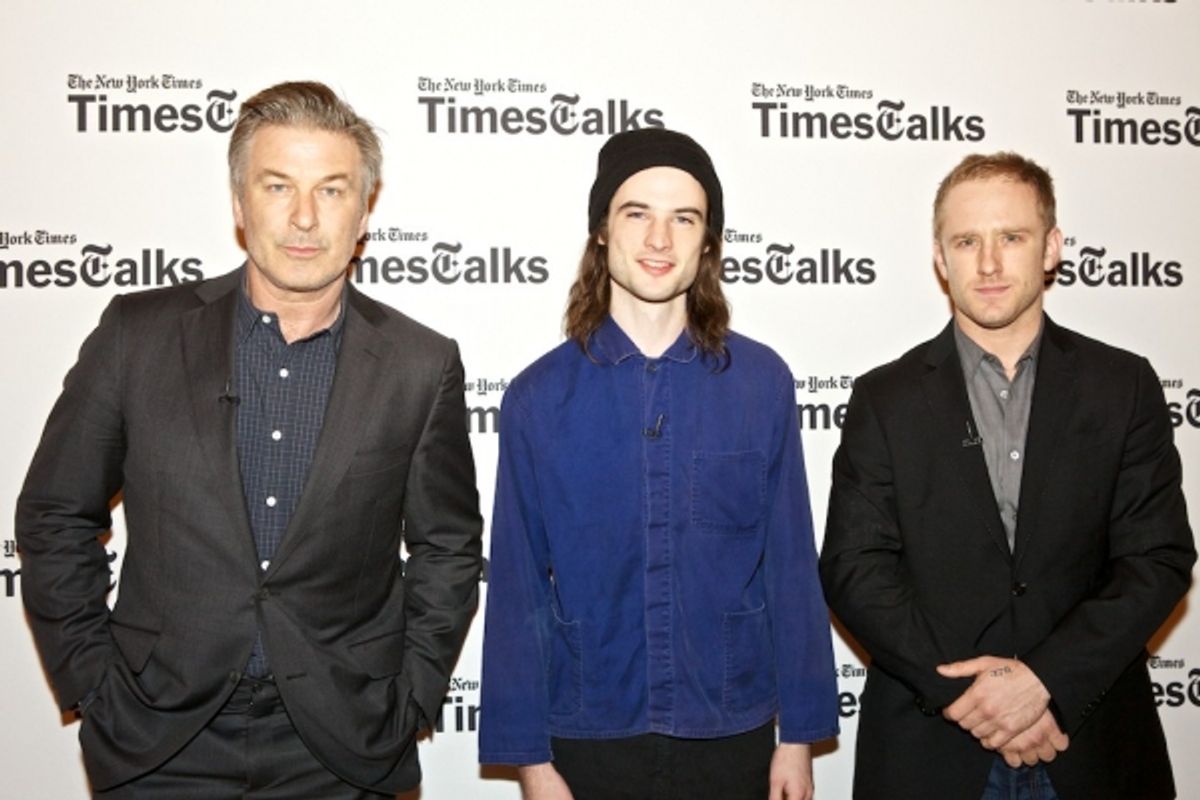 Alec Baldwin, Tom Sturridge and Ben Foster at 