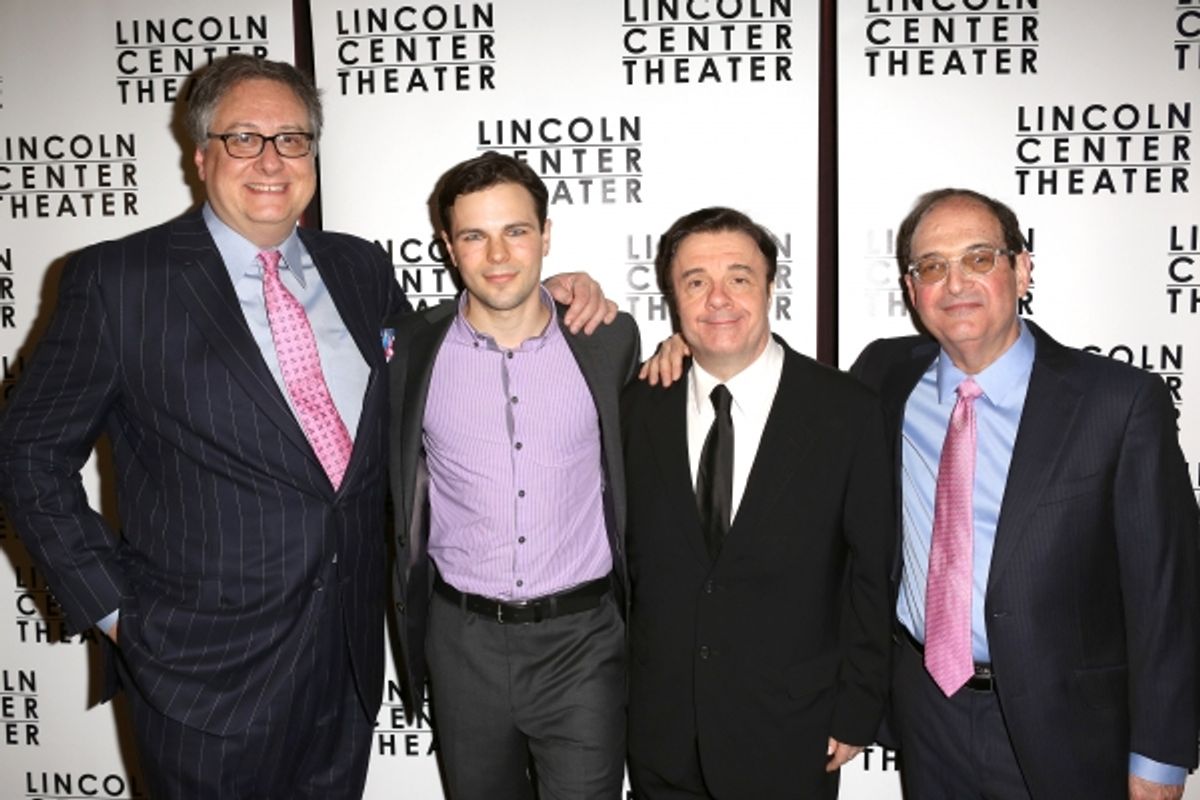 Douglas Carter Beane, Jonny Orsini, Nathan Lane, Lewis J. Stadlen at 