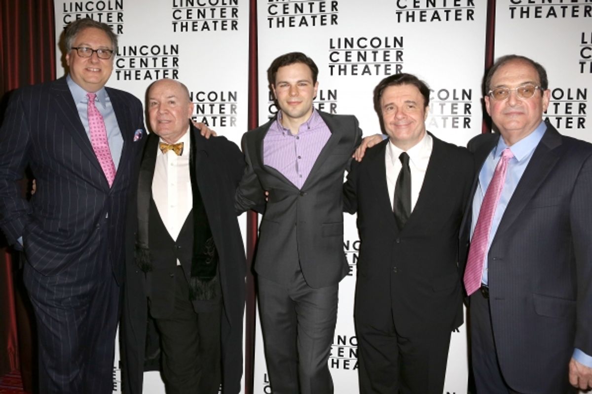 Douglas Carter Beane, Jack O'Brien, Jonny Orsini, Nathan Lane, Lewis J. Stadlen at 