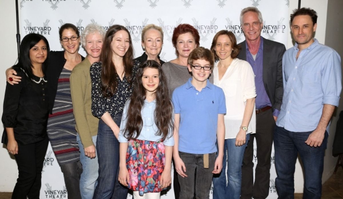 The Company: Maria Elena Ramirez, Director Anne Kauffman, Mary Shultz, Brooke Bloom, Kathleen Chalfant, Makenna Ballard, Kate Mulgrew, Griffin Birney, Playwright Jenny Schwartz, Richard Bekins &amp; Greg Keller at 