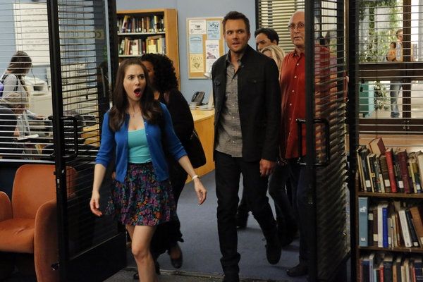 Alison Brie, Joel McHale, Chevy Chase Photo