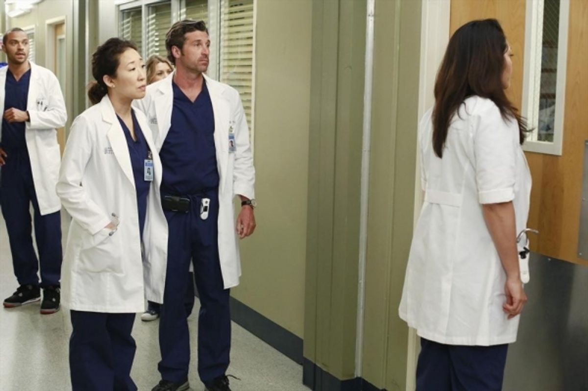 Jesse Williams, Sandra Oh, Ellen Pompeo, Patrick Dempsey, Sara Ramirez at 