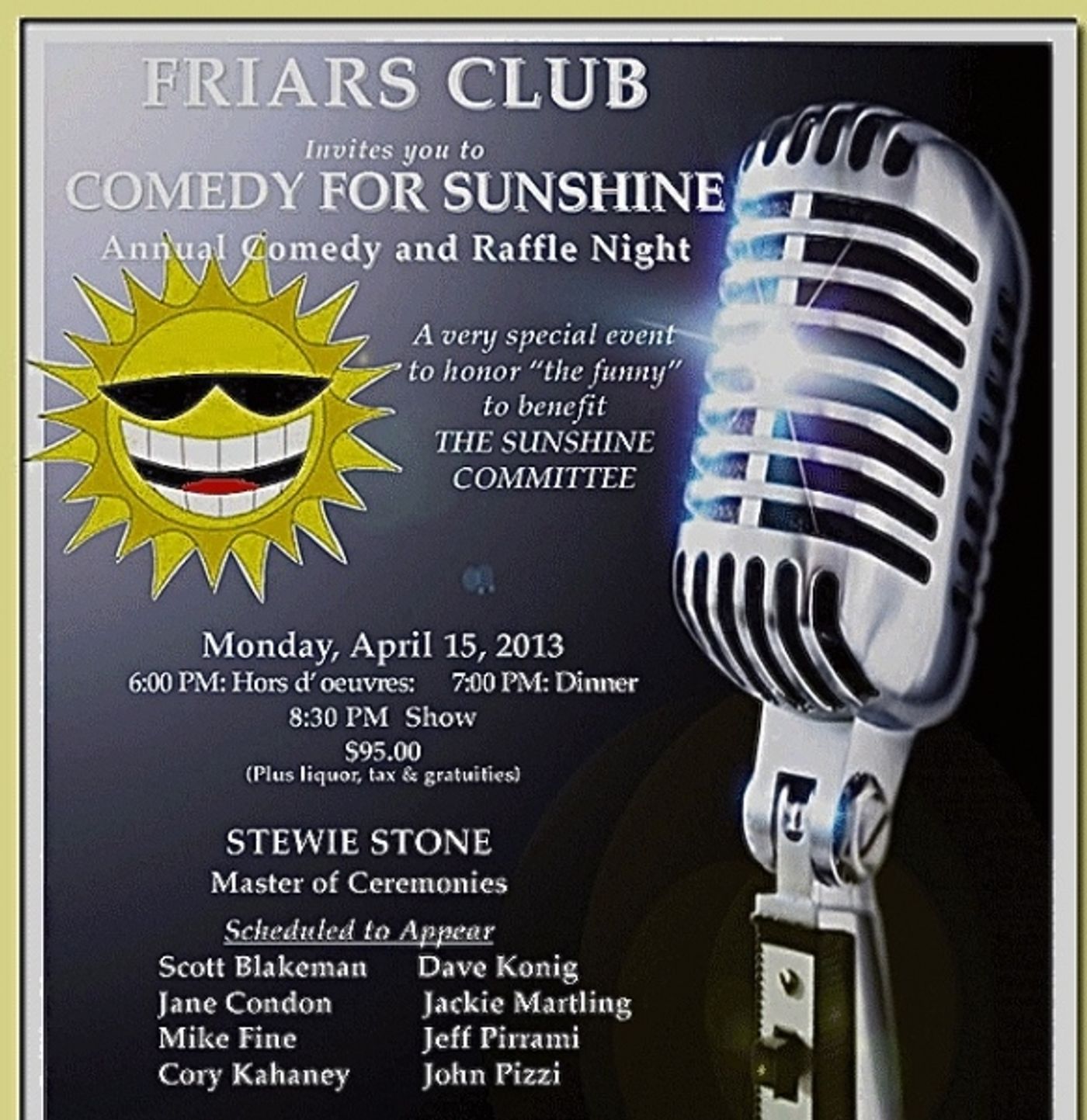 Photo Coverage: Inside COMEDY FOR SUNSHINE at the Friars Club Photo Coverage: Inside COMEDY FOR SUNSHINE at the Friars Club Image