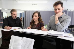 Marc Kudisch, Hannah Elless and Ryan Silverman Photo