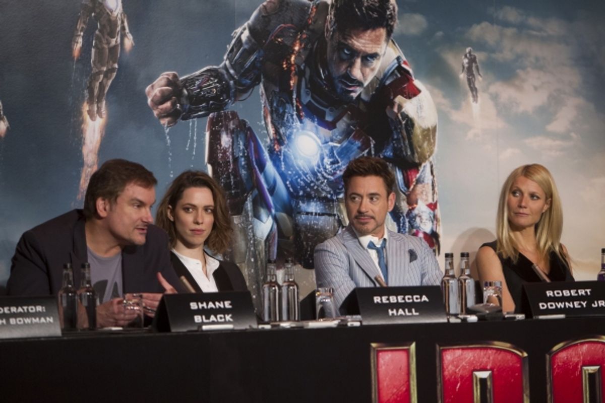 Shane Black, Rebecca Hall, Robert Downey Jr., Gwyneth Paltrow