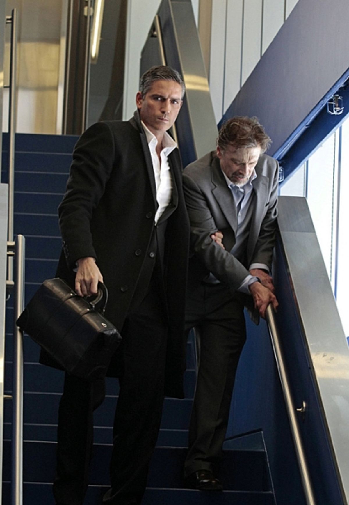 Jim Caviezel, Dennis Boutsikaris at 