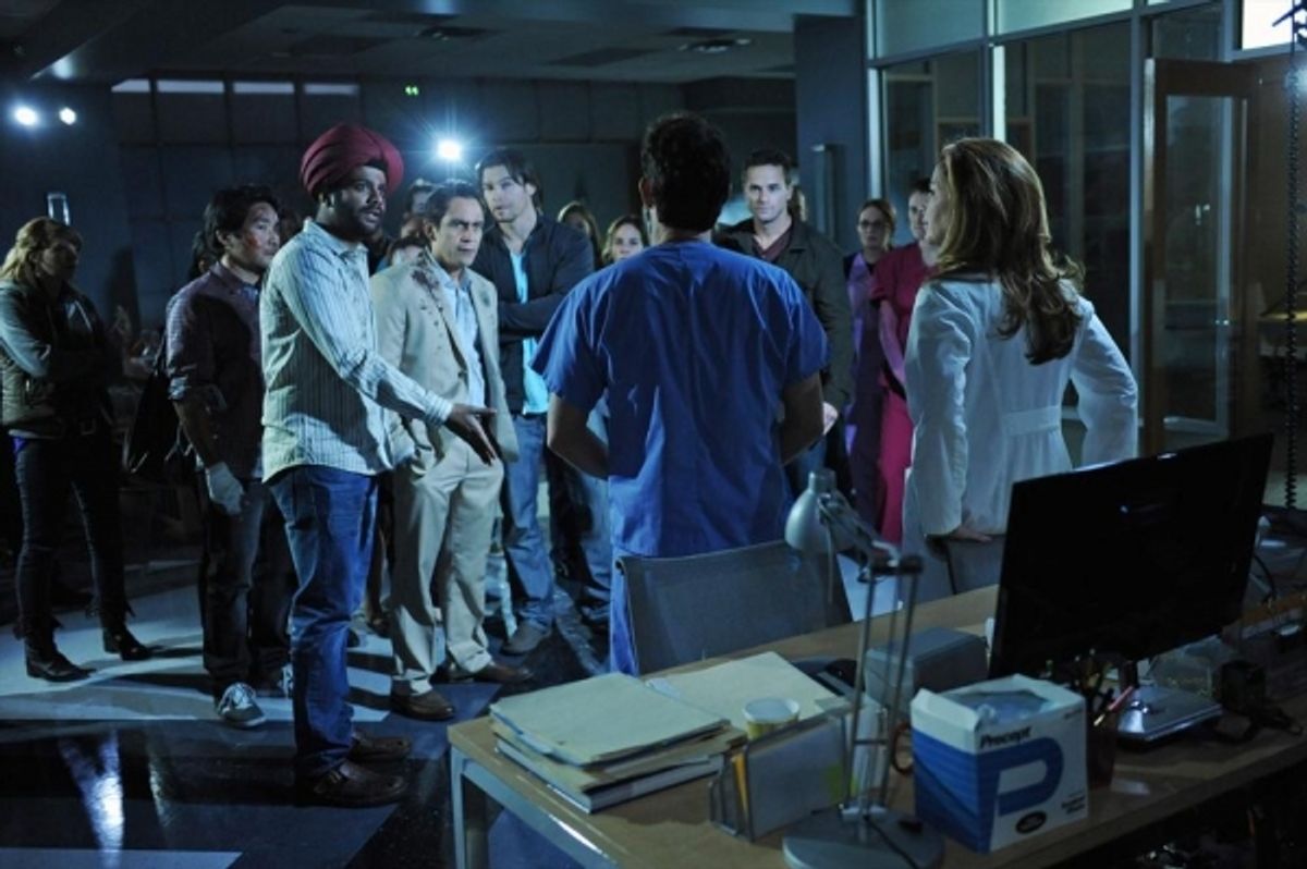 Sunkrish Bala, Jose Zuniga, Luke Perry, Dana Delany at 