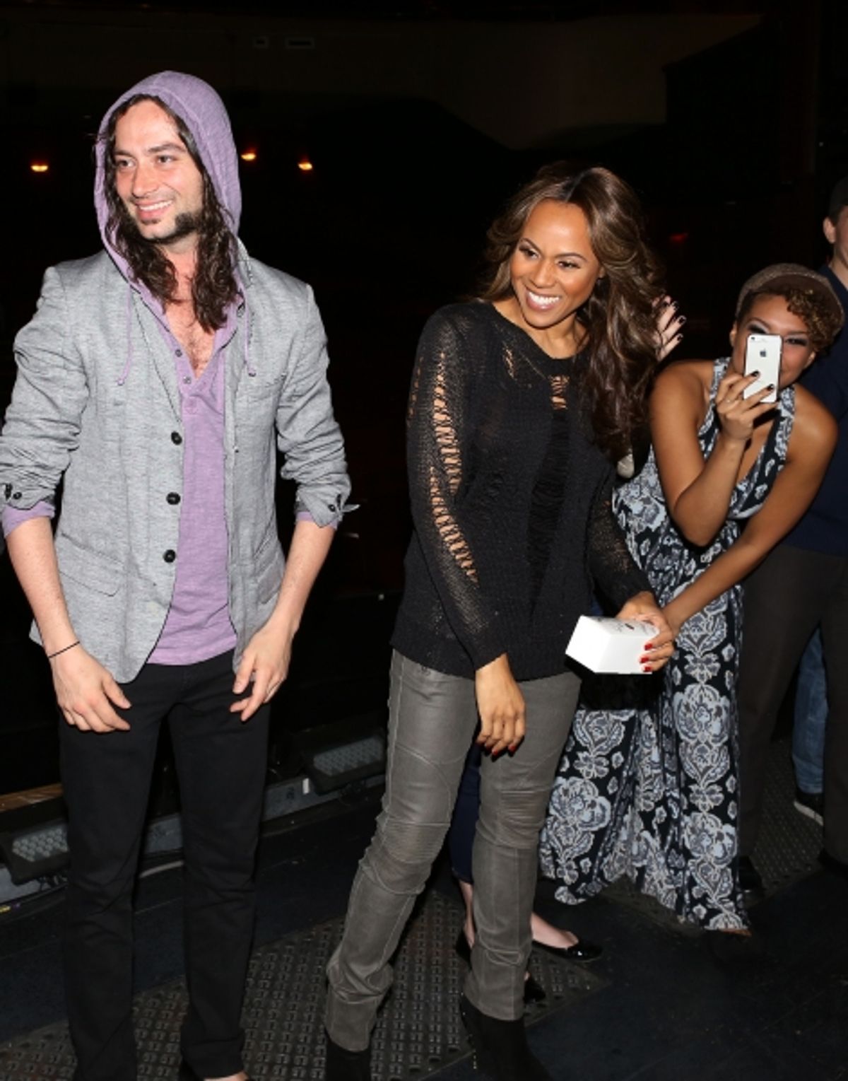 Constantine Maroulis, Deborah Cox, Courtney & Emmy Raver-Lampman with cast  at 
