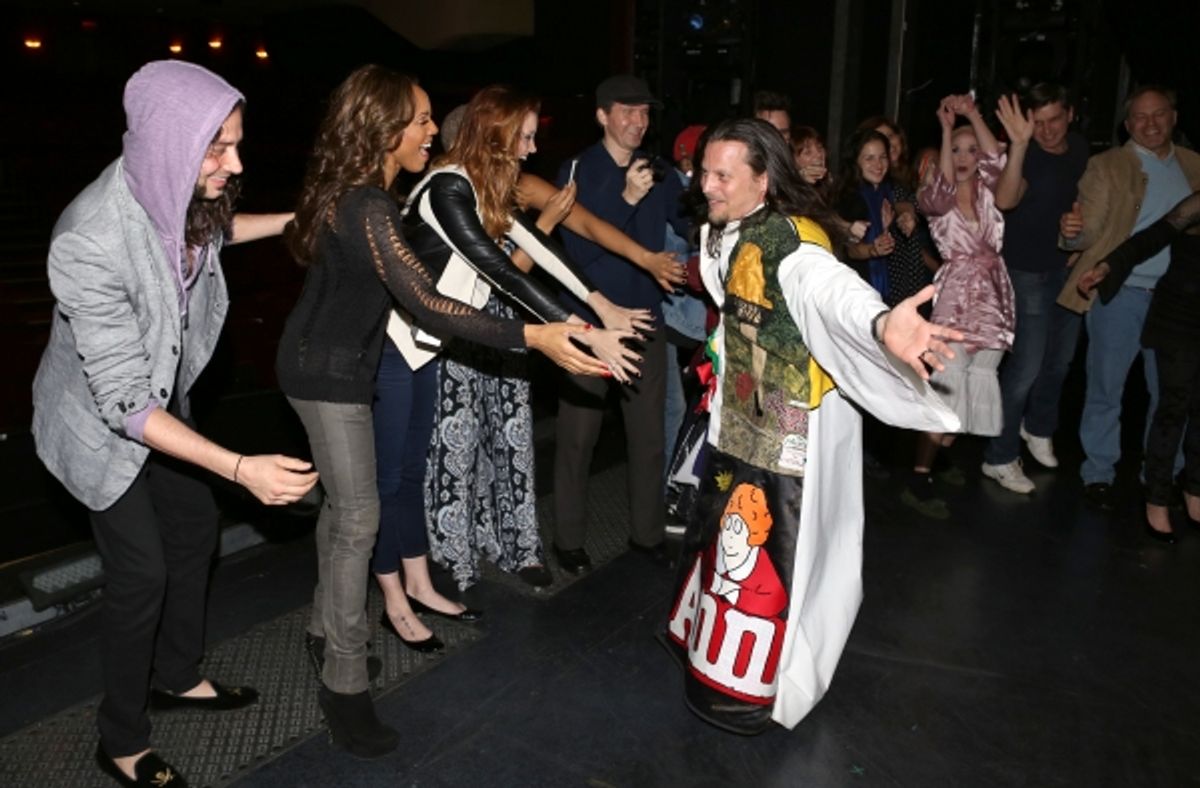 Constantine Maroulis, Deborah Cox, Courtney Markowitz & Jason Wooten with cast  at 