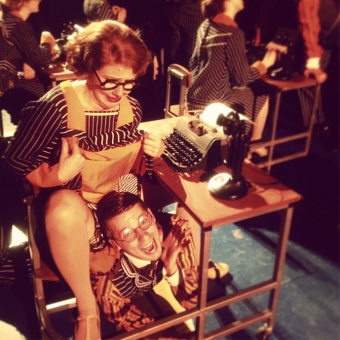 Photo Flash: Saturday Intermission Pics, April 20, Part 2 - NEWSIES, ONCE Send More Love to Boston & First SIP from Paper Mill's 'MODERN MILLIE'!  Image