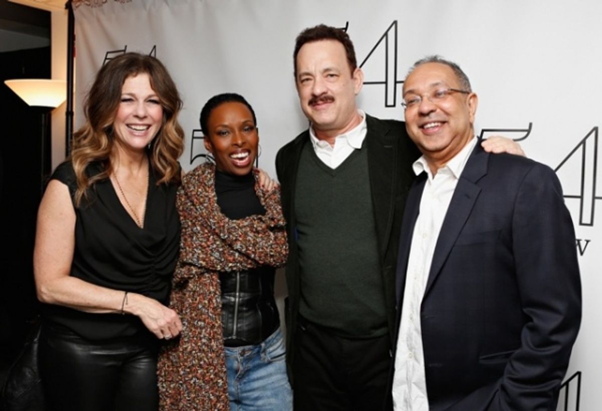 BRENDA BRAXTON (Wilson's Chicago co-star),TOM HANKS and GEORGE C. WOLFE at 