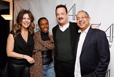 BRENDA BRAXTON (Wilson's Chicago co-star),TOM HANKS and GEORGE C. WOLFE Photo