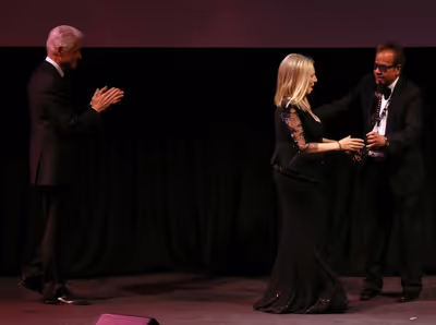 Bill Clinton, Barbra Streisand & Richard Jay Alexander Photo