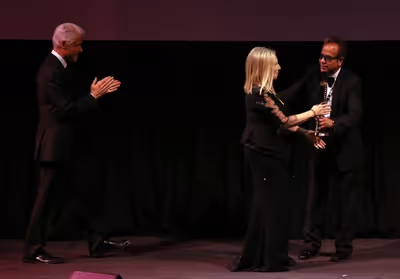 Bill Clinton, Barbra Streisand & Richard Jay Alexander Photo