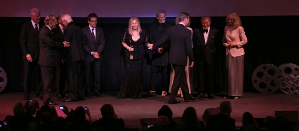 Alan Bergman, Bill Clinton,  George Segal, Michael Douglas, Ben Stiller, Barbra Streisand, Kris Kristofferson, Amy Irving, Tony Bennett, Blythe Danner & Pierce Brosnan at 