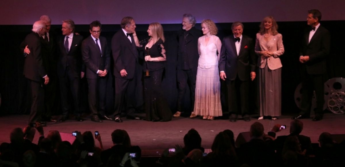 Alan Bergman, Bill Clinton,  George Segal, Michael Douglas, Ben Stiller, Barbra Streisand, Kris Kristofferson, Amy Irving, Tony Bennett, Blythe Danner & Pierce Brosnan at 