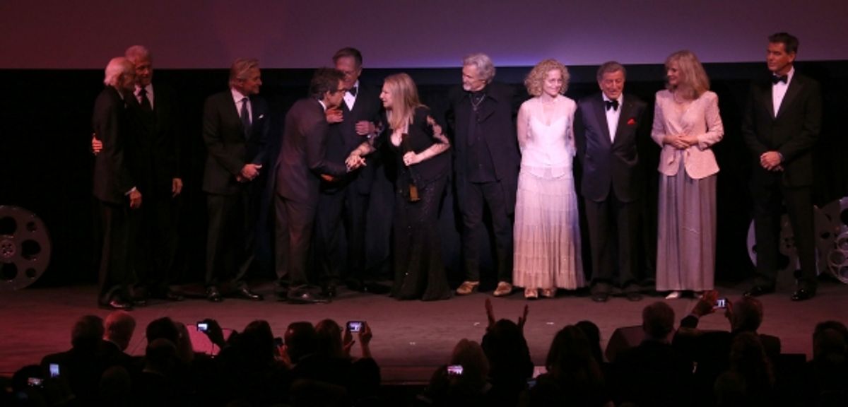 Alan Bergman, Bill Clinton,  George Segal, Michael Douglas, Ben Stiller, Barbra Streisand, Kris Kristofferson, Amy Irving, Tony Bennett, Blythe Danner & Pierce Brosnan at 