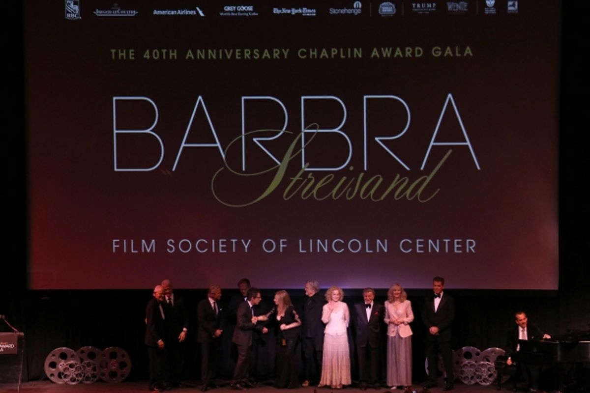 Alan Bergman, Bill Clinton,  George Segal, Michael Douglas, Ben Stiller, Barbra Streisand, Kris Kristofferson, Amy Irving, Tony Bennett, Blythe Danner & Pierce Brosnan  at 