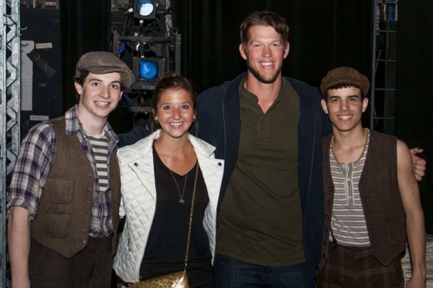 Photo Flash: LA Dodgers Pitcher Clayton Kershaw Visits NEWSIES Photo Flash: LA Dodgers Pitcher Clayton Kershaw Visits NEWSIES Image