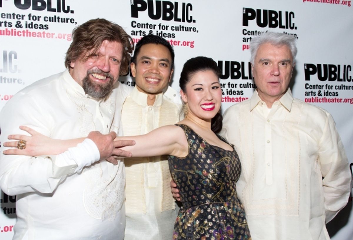 Oskar Eustis, Jose Llana, Ruthie Ann Miles, David Byrne at 