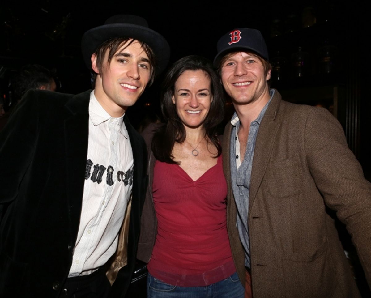 Reeve Carney celebrates his 30th Birthday with the cast & company of Broadway''s ''Spider-Man'' at the new Jekyll & Hyde Restaurant & Bar in Times Square, New York on 4/24/2013.   at 