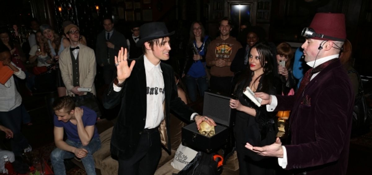 Reeve Carney with Restaurant Cast Members at 