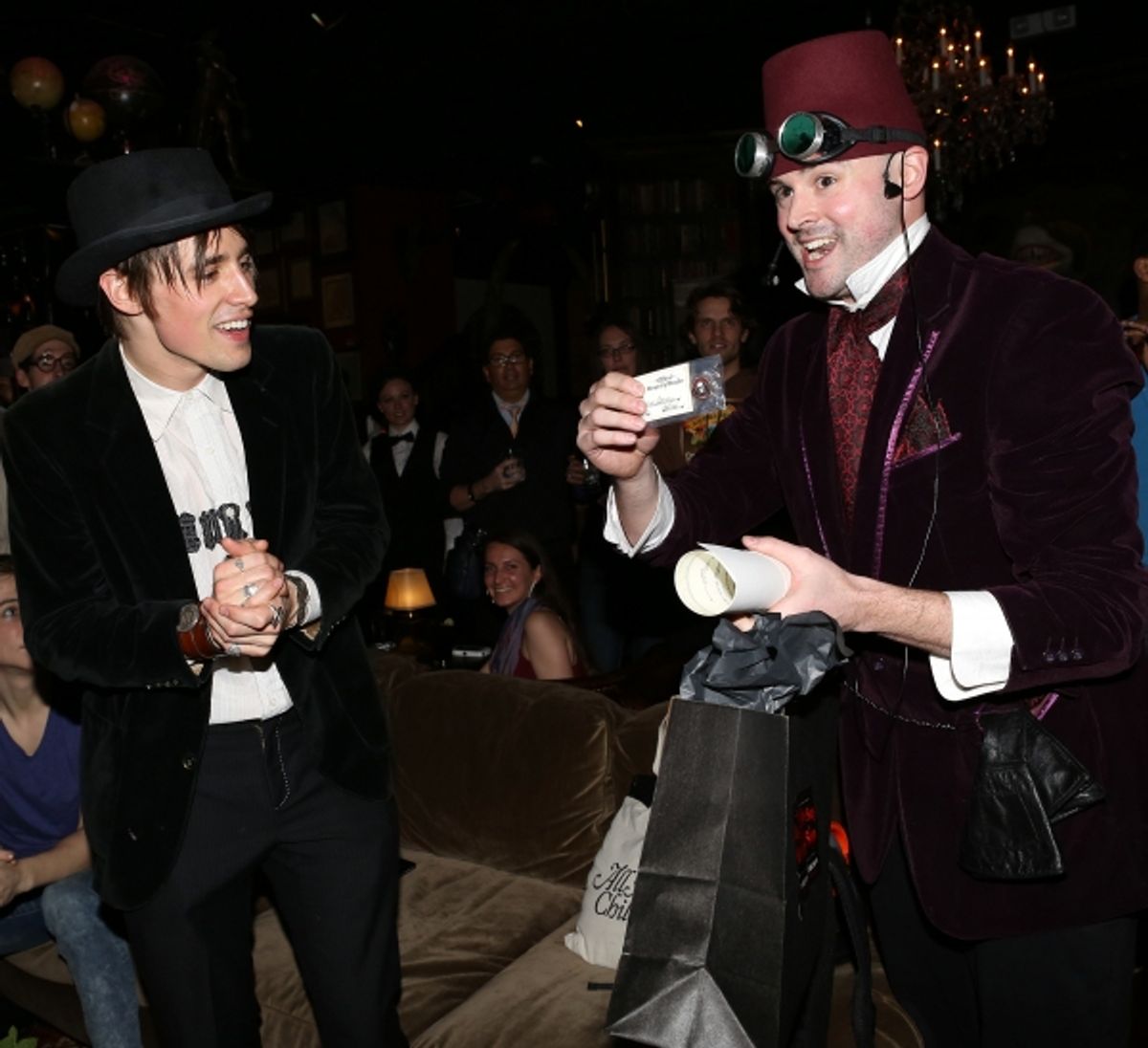 Reeve Carney with Restaurant Cast member at 